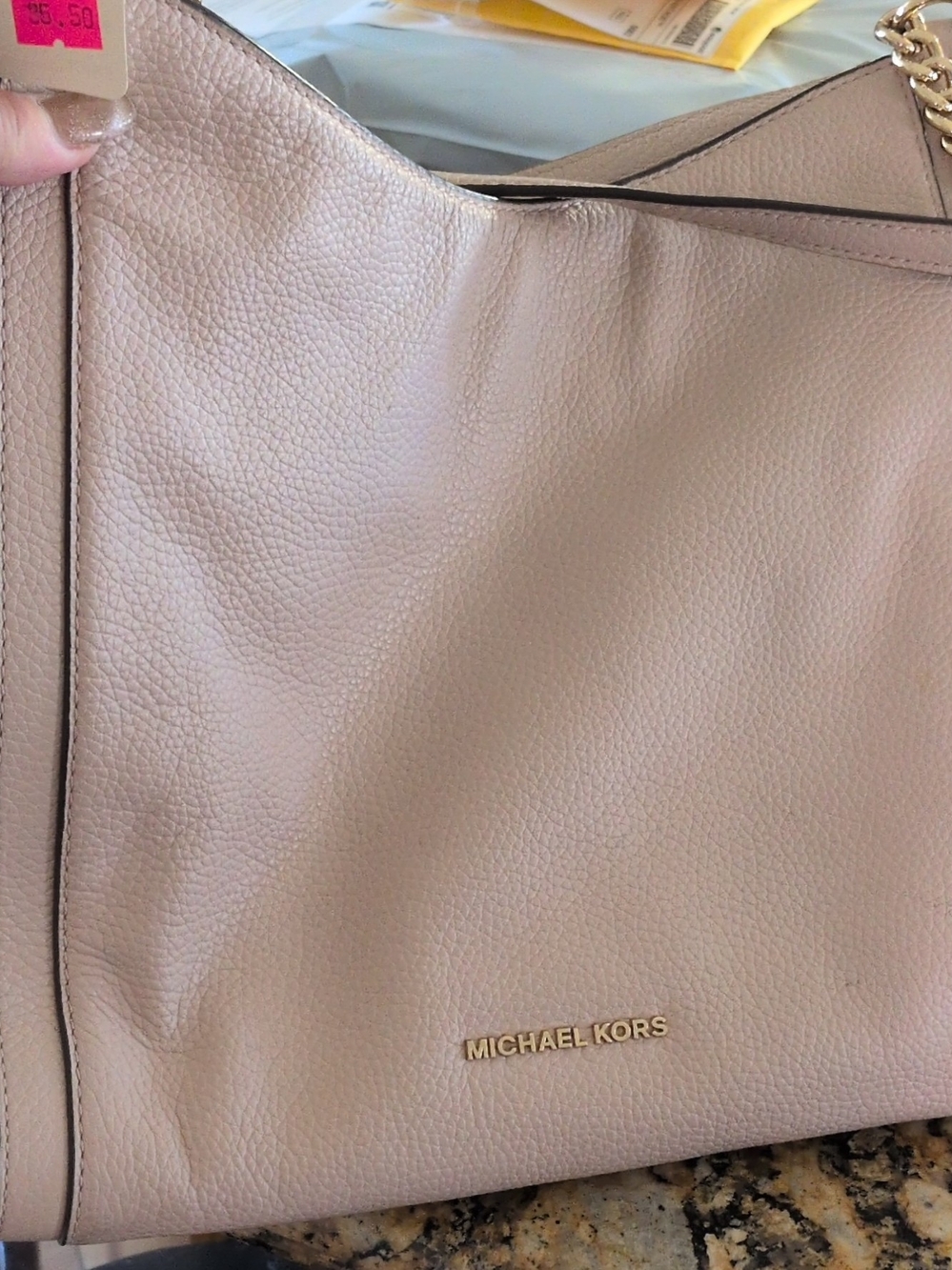 Michael Kors Blush Leather Shoulder Bag